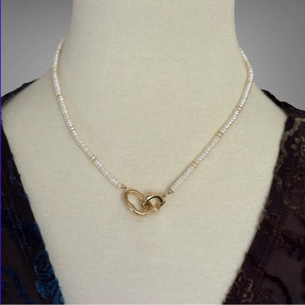 🌷HOST PICK🌷 NWT Lucky Brand Pearl Necklace with Clasp Pendant
